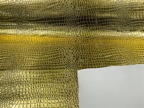 metallic gold stretch fabric alligator|Metallic Gold Vinyl Faux Fake Leather Pleather .